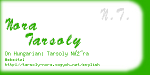 nora tarsoly business card